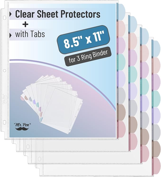 Mr. Pen- Clear Sheet Protectors by MrPen