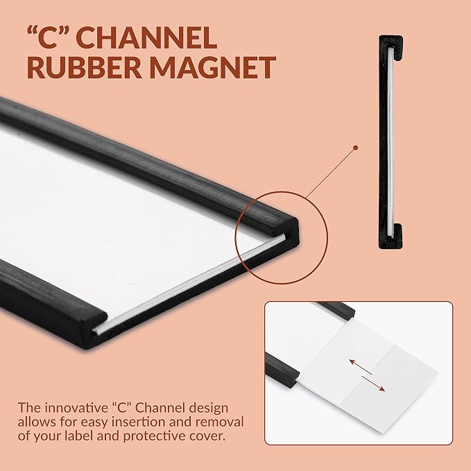 25 Pack C Channel Magnetic Label Holders 5x1.5 - Image 7