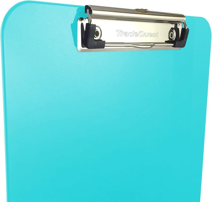 Trade Quest Plastic Clipboard Opaque Color Letter Size Low Profile Clip - Image 2