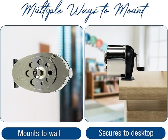 EXTRIC Pencil Sharpener Manual Desktop & Wall Mount Hand Crank Sharpeners | - Image 3