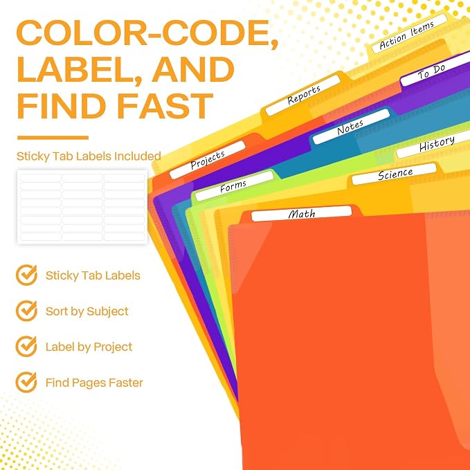 1 Pack 18 Pocket Poly Project Organizer - Image 7
