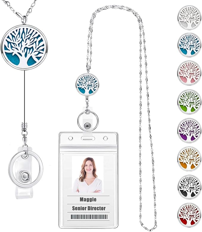 Retractable Lanyard for ID Badges Holder Badge Reels Retractable for Nurses by USANGERS