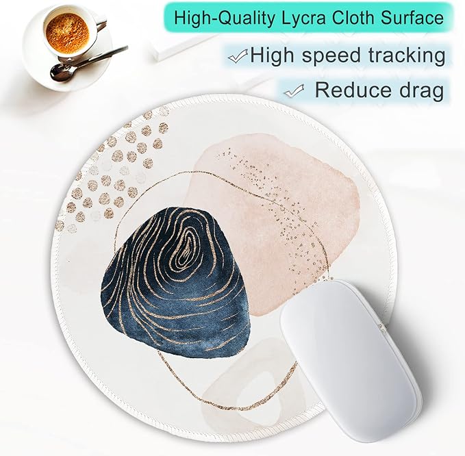 ITNRSIIET Round Mouse Pad with Stitched Edge Premium-Textured Waterproof - Image 6