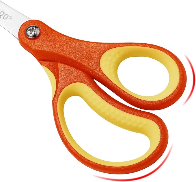 LIVINGO 3 Pack 5” Kids Scissors, Left/Right Handed Blunt Stainless Safety - Image 4