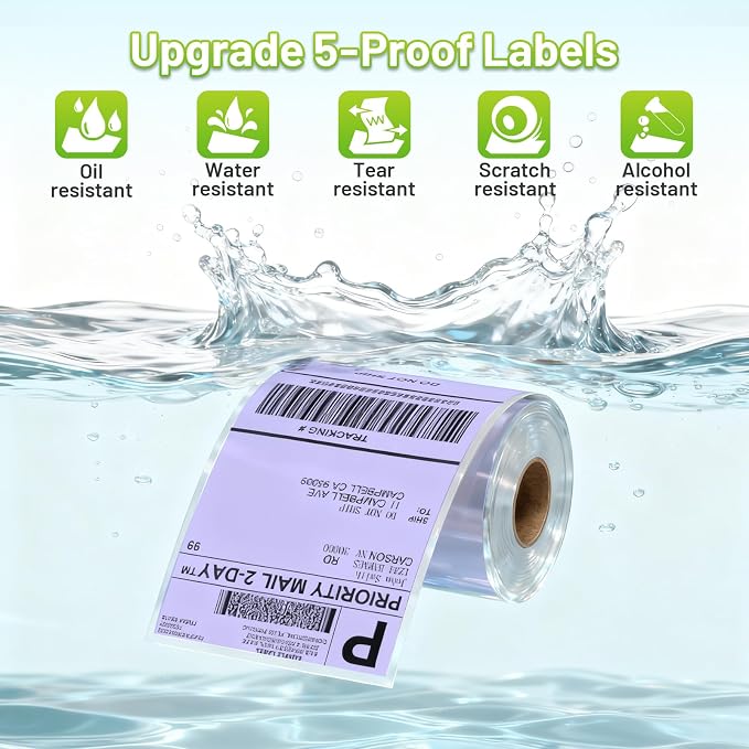 4x6 Thermal Labels, Shipping Address Label | Purple Labels Compatible - Image 2