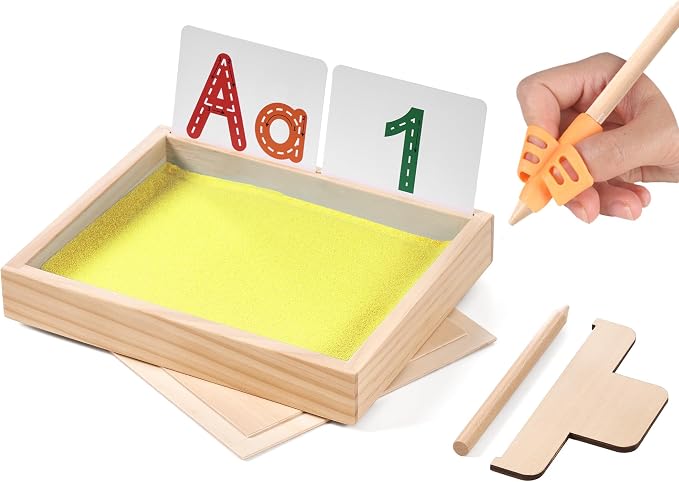 Montessori Sand Tray for Kids, Writing Play Sand Tray by MORITECK