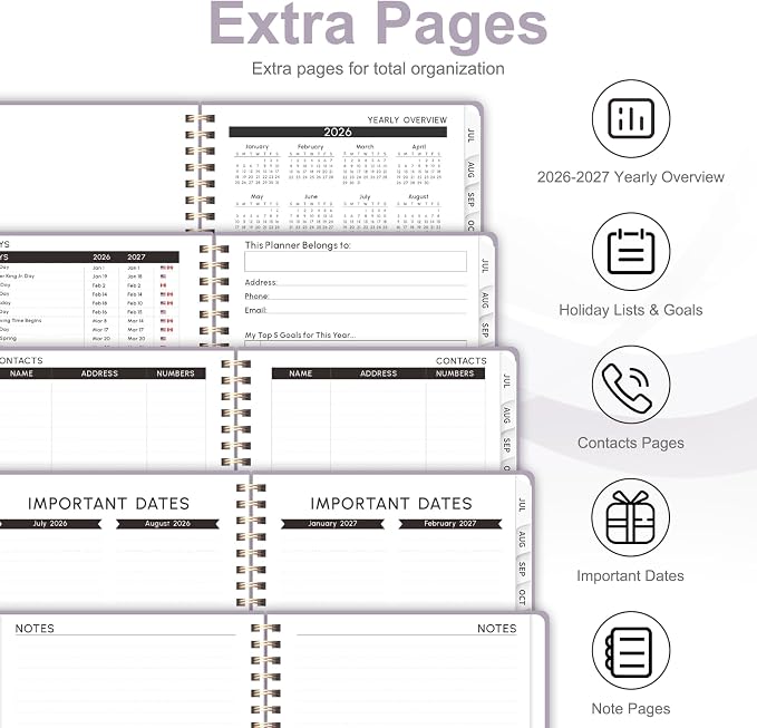 Planner 2026-2027, Weekly and Monthly Academic Year Calendar Planner, July 2026 - Image 6