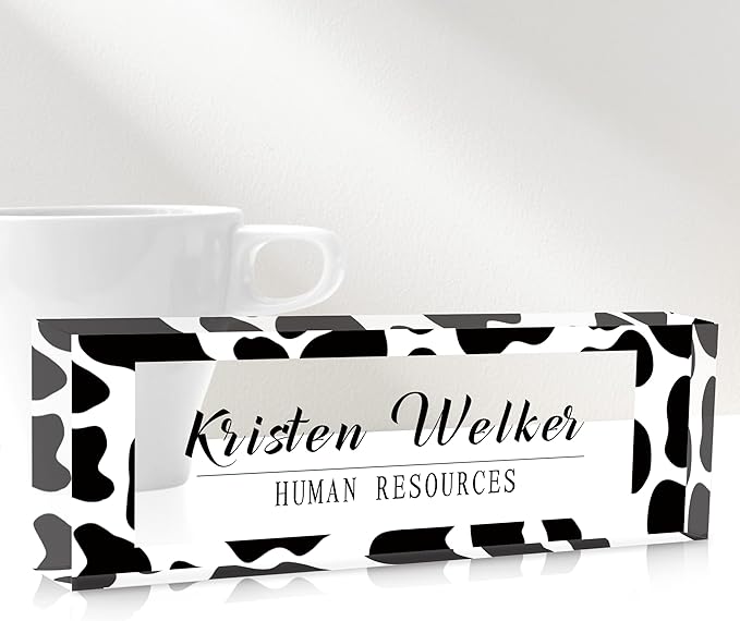Desk Name Plate Personalized, Custom Name Plates by Gowelly