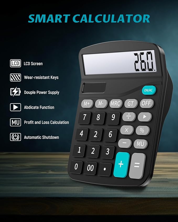 Lichamp Desk Calculators with Big Buttons and Large Display, Office Desktop - Image 2