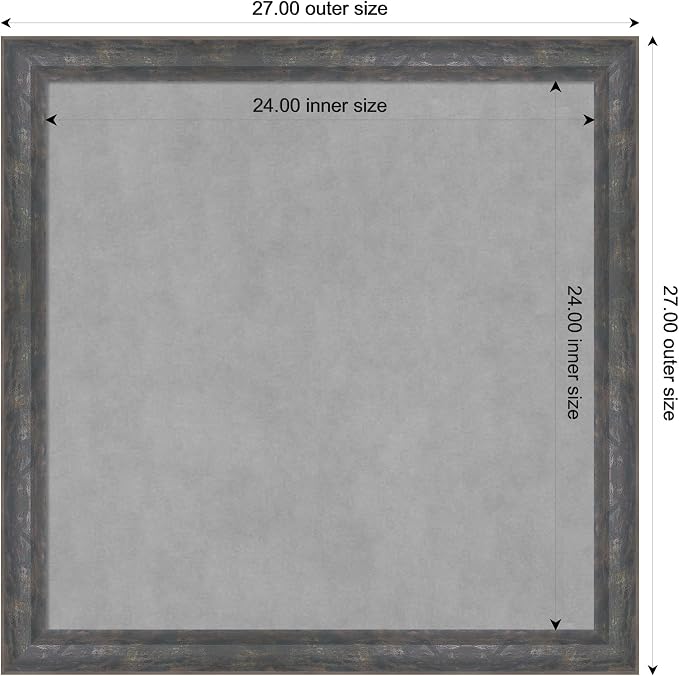 Amanti Art Grey Framed Magnetic Board 27x27 Medium Vision Board - Image 4