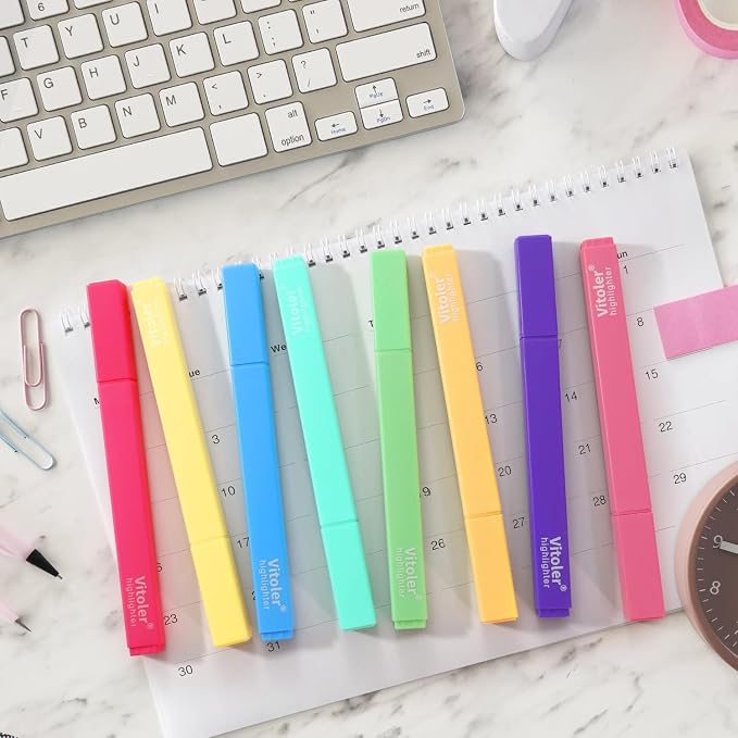 Highlighters, Quick Dry, Chisel Tip, Aesthetic Bible Highlighter No Bleed - Image 6