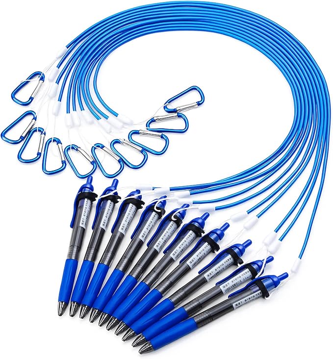 Lewtemi 10 Sets 24 Inch Pen Leash Pen Silicone Lanyard Holder by Lewtemi