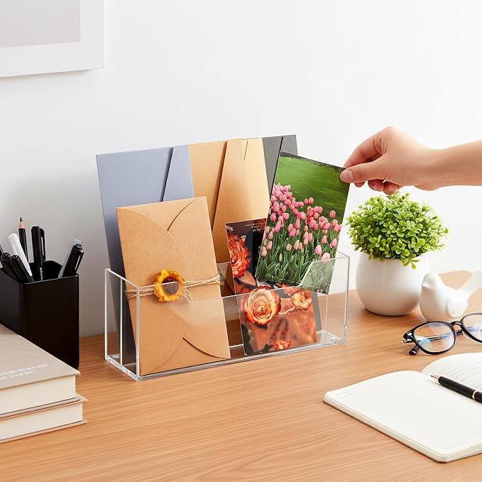 Noamus 2 Pack Acrylic Mail Organizer - Image 7