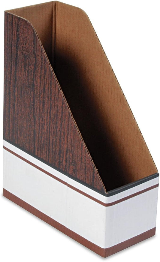 Bankers Box 07223 Corrugated Cardboard Magazine File, Wood Grain by BankersBox
