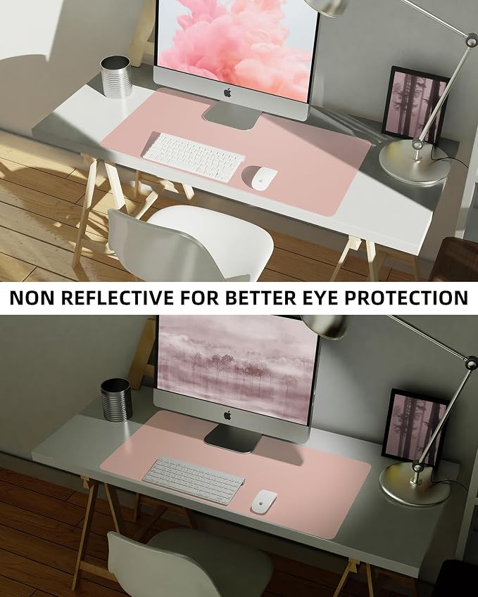 Makeup Mat for Vanity, PU Leather Desk Pad Blotter, Waterproof & Oilproof Desk - Image 5