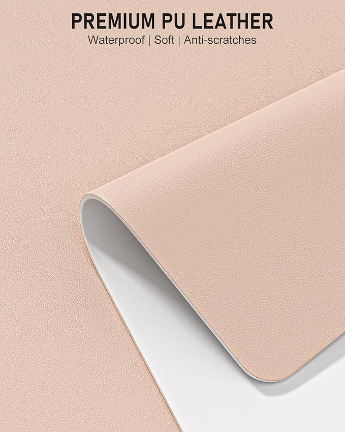 Desk Pad, 23.6" x 13.8" PU Leather Non-Slip Desk Mat Large Mouse Pad - Image 3