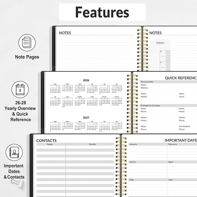 SUNEE 2026 Appointment Book, Quarter-Hourly, Weekly & Monthly - Image 5