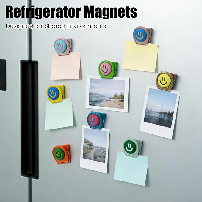 Happy Face Magnetic Clips, Magnet Clips - Image 4