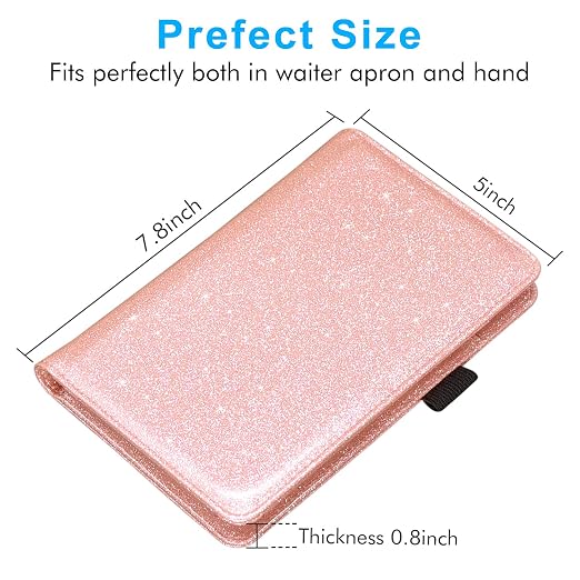 ACdream Server Books for Waitress, Guest Book Note Pad, Cute Pocket Leather - Image 4