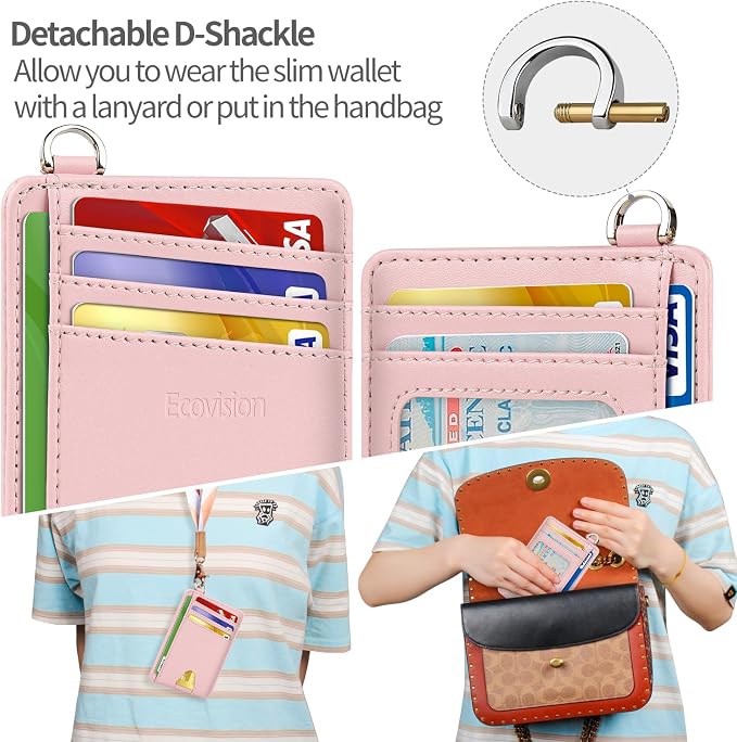 Slim Minimalist Front Pocket Wallet, RFID Blocking Credit Card Holder Wallet - Image 4