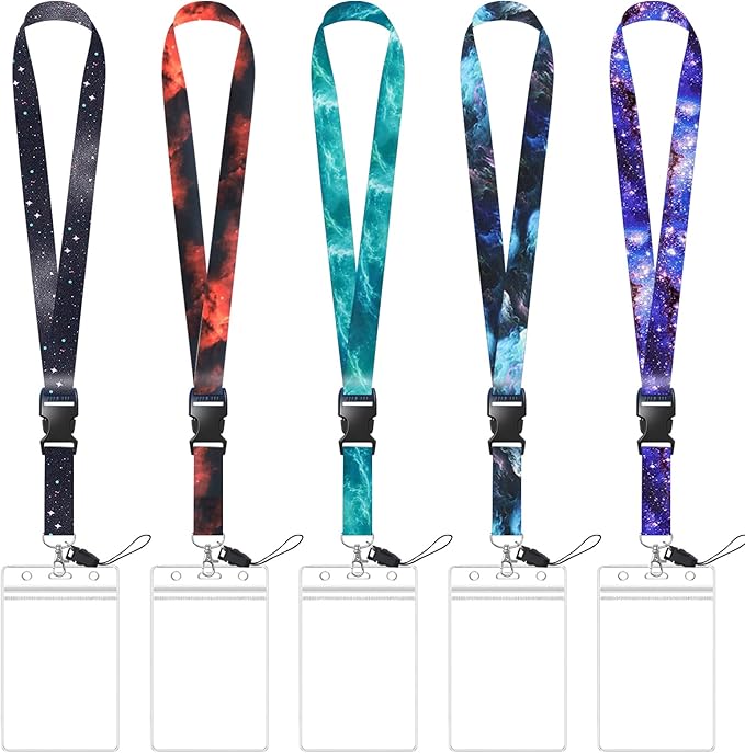 5 Pack Starry Sky Neck Lanyards by XIANGXING