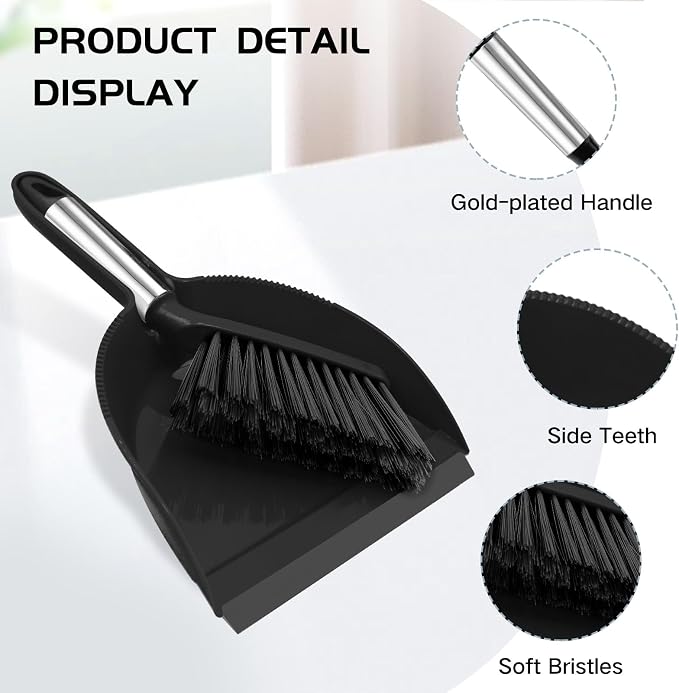 NACENA Mini Broom and Dustpan Set, Small Dust Pan and Brush Set - Image 5