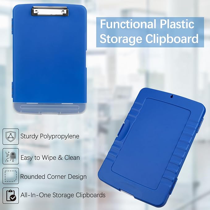 Meiikun Clipboard with Storage, Plastic Clipboards 8.5x11 with Pen Holder - Image 6