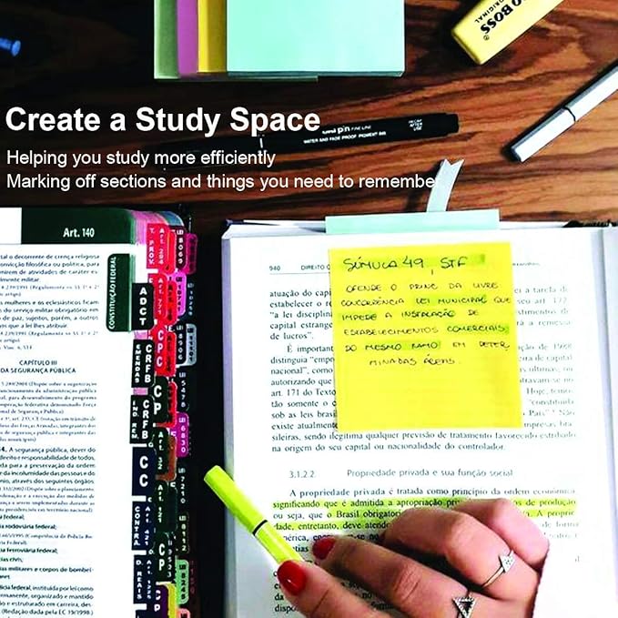 Sticky Notes 3x3, Self-Stick Notes, 16 Pads, 100 Sheets/Pad, Assorted Colors Stickies, Easy to Post Notes for Study, Works, Daily Life (16)-DeskLoop Office