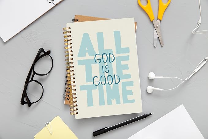 Ecezatik Blue Christian Notebook Journal, God Is Good All the Time Bible - Image 2