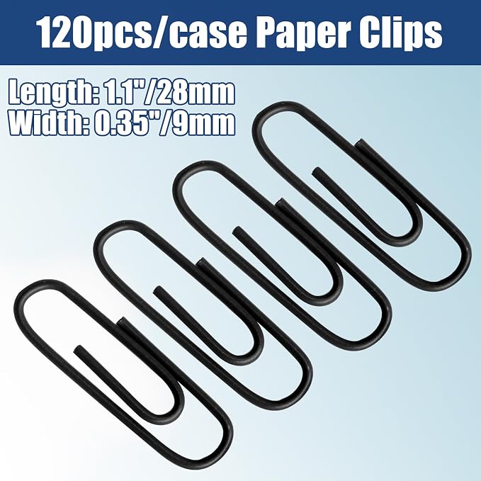 Luomorgo 120 Pcs Black Paper Clips - Image 2