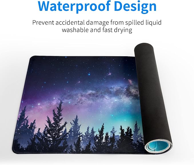 Extended Gaming Mouse Pad, XL Large Keyboard Mouse Mat Desk Pad, Stitched Edges - Image 4