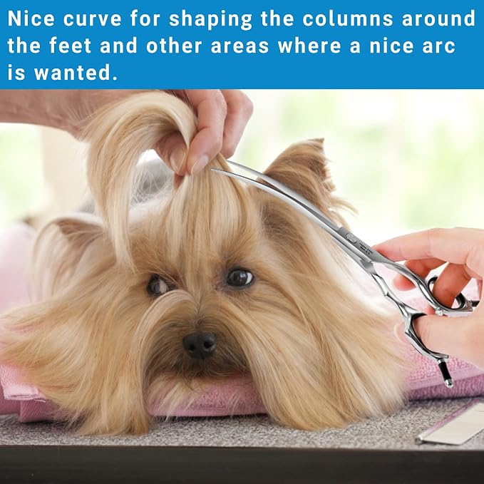 HASHIMOTO Dog Grooming Scissors, Curved Scissors - Image 6