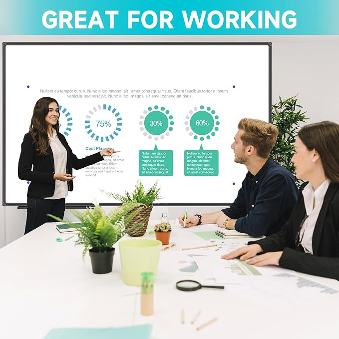 JILoffice Dry Erase Board 96 x 48 inches, Large Magnetic 4" x 8" Whiteboard - Image 4