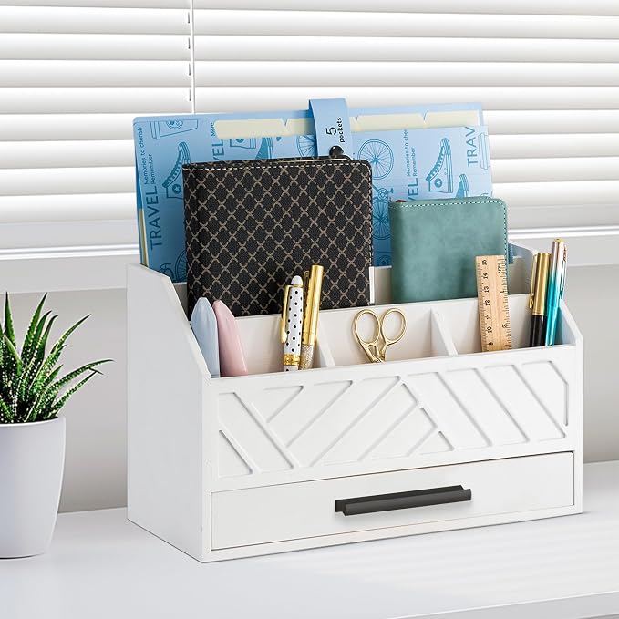 dreampossible Wood Desk Organizer and Accessories - Image 5