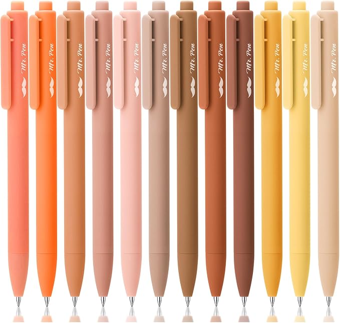 Mr. Pen- Retractable Gel Pens, 12 Pack, Fast Dry, Smooth Writing, Cute Pens by MrPen