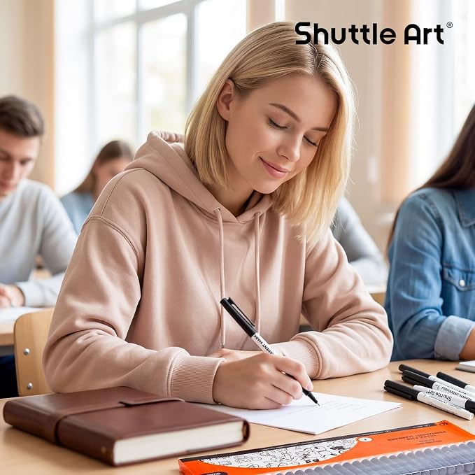 Shuttle Art Permanent Marker, 30 Pack Ultra Fine Point Black Permanent Marker - Image 6