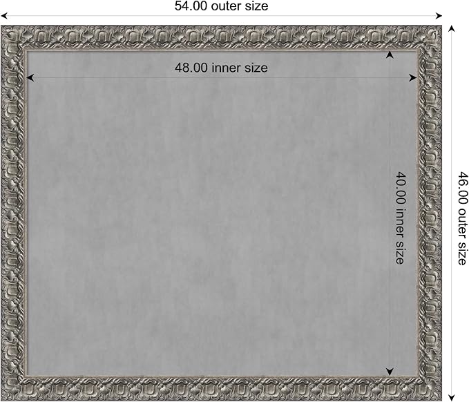 Amanti Art Silver Framed Magnetic Board 46x54 Oversize Vision Board - Image 4