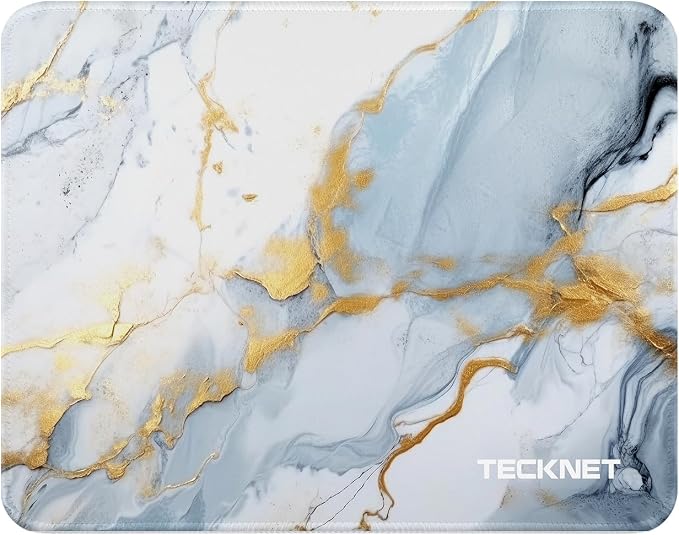 TECKNET Mouse Pad with Anti-fray Stitching, Waterproof Surface & Non-Slip by Tecknet