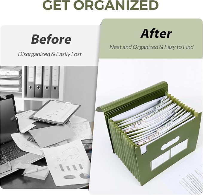 SKYDUE Accordion File Organizer, Expanding File Folder - Image 4