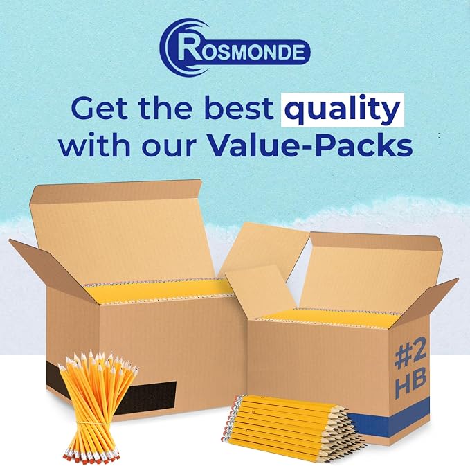 Rosmonde 50, 000 Pack Pencils Bulk, Pre Sharpened #2, - Image 5