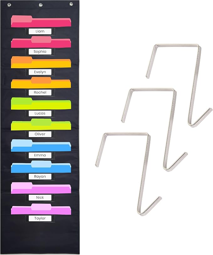 Black Pocket Chart for Classroom by HippoCreation