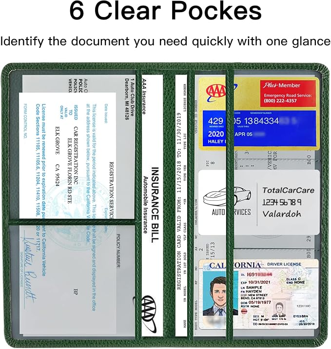 Valardoh Premium Car Registration and Insurance Card Holder, Car Document Holder - Image 3