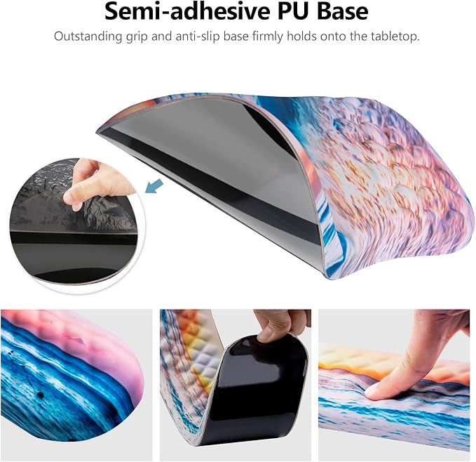 Mouse Pad Wrist Support, Laokiiy 2 in1 Keyboard Wrist Rest+ Ergonomic Mouse Pad - Image 4