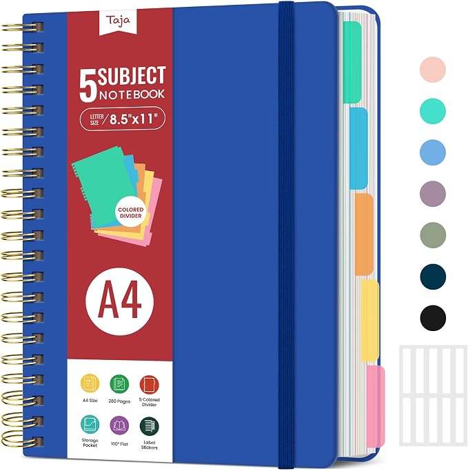 Hardcover Spiral Journal Notebooks by Taja