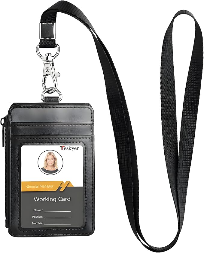 Teskyer Leather ID Badge Holder by TESKYER