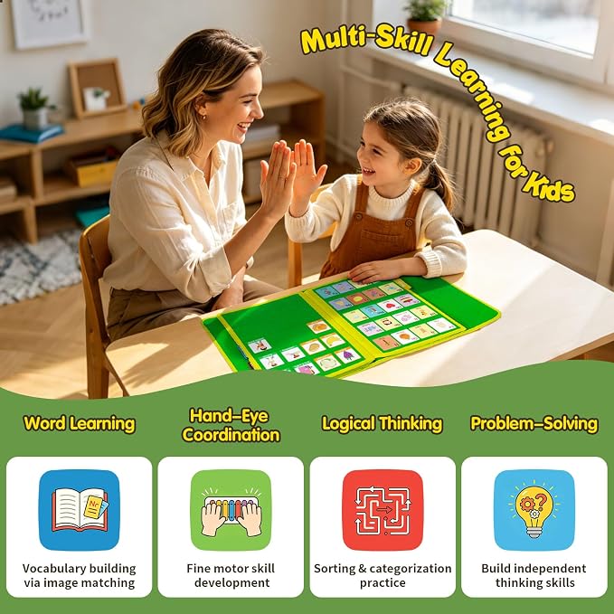 Pecs Communication Book for Nonverbal & Autism Kids, Visual Board - Image 2