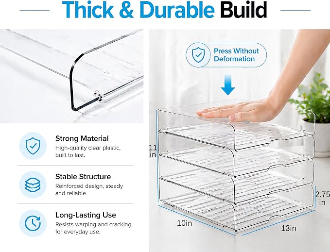 DCA 4 Tier Clear Desk Organizer - Image 6