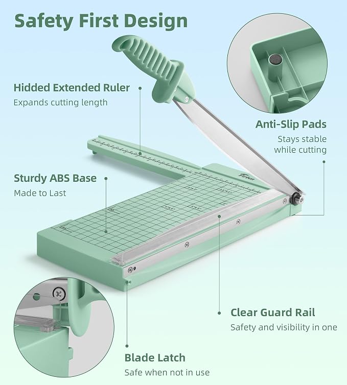 Firbon 12" Guillotine Paper Cutter - Image 6