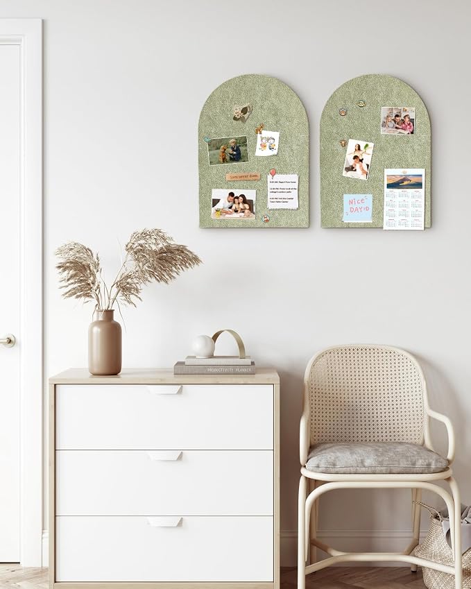 Arched Felt Bulletin Board, Cork Board Alternative - Image 5