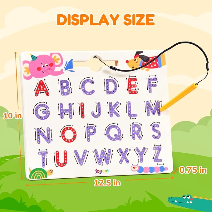 JoyCat Magnetic Animal Letter Tracing Board, Double-Sided ABC Magnets - Image 8